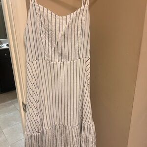 Old Navy Strapless Dress with Blue Stripes